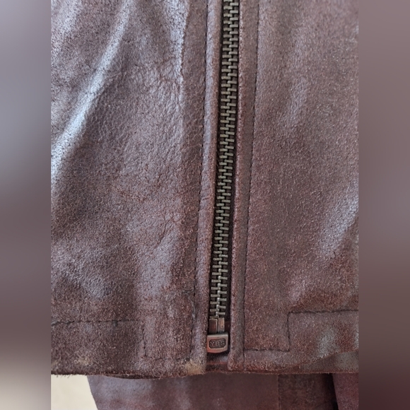 Women's Kenneth Cole Leather Jacket Unworn Cond Fun Detail Textured Sz M 8/10? - Picture 7 of 12
